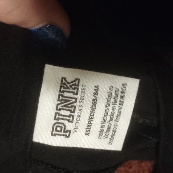 "Pink Victoria's Secret" brand. Florescent yellow logo. Black tank. Size XS. - Picture 4 of 6